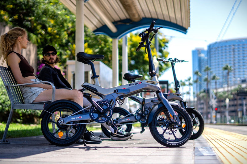 Bicicleta eléctrica plegable versátil 2 en 1 innovadora Tide 1 de 5 ruedas