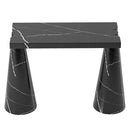 Toros Black Marble Designer Cone Shape Legs Console Polished
