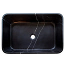 Toros Black Marble Above Vanity Rectangular Bathroom Sink Polished (W)13.5" (L)21.5" (H)6"