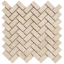 Light Beige Travertine Tumbled Mosaic Floor and Wall Tile - Livfloors Collection