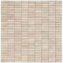 Light Beige Travertine Tumbled Mosaic Floor and Wall Tile - Livfloors Collection