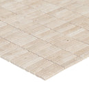 Light Beige Travertine Tumbled Mosaic Floor and Wall Tile - Livfloors Collection