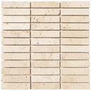 Light Beige Travertine Tumbled Mosaic Floor and Wall Tile - Livfloors Collection