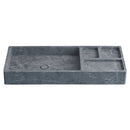 Tundra Gray Marble Rectangular Wall-mount Sink (W)16" (L)40" (H)5"