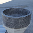 Natural Stone Tundra Grey Marble Vessel Sink Polished D: 16" H: 6.5"