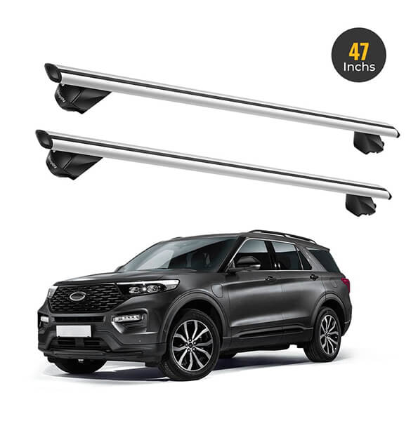 BougeRV Roof Rack Cross Bars (Universal, 47'' Silver)