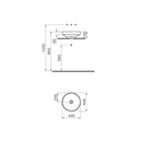 Vitra Water Jewels Ceramic Vessel Round Sink D:15.6" H:5.4"