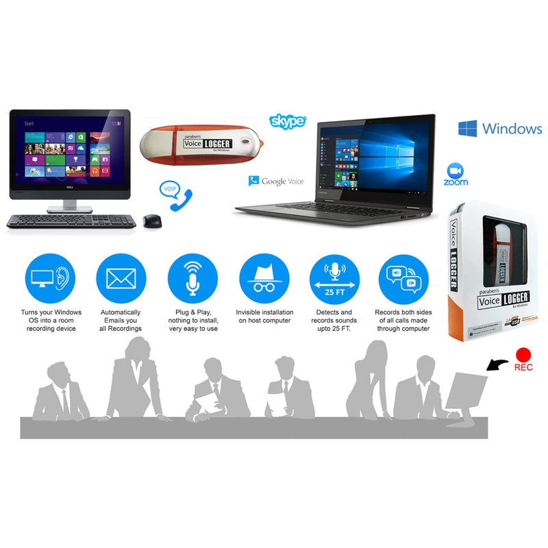 PBN - TEC Voice Logger USB para sistema operativo Windows