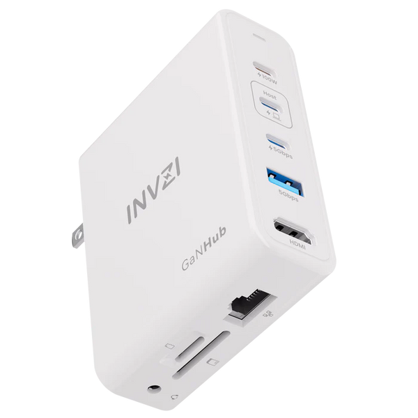 INVZI GaNHub 9-in-1 100W GaN USB-C Charger Power Hub Docking Station