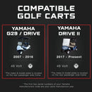YAMAHA 48V 15A Golf Cart Charger - G29, Drive & Drive 2 - Lithium, LiFePO4, Lead Acid, AGM