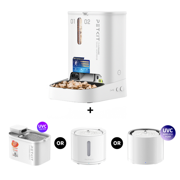 PETKIT YumShare Dual-Hopper 2+EverSweet Fountain| Wellbots | Free