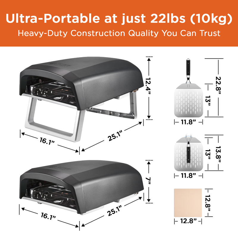 Commercial Chef Outdoor Gas Pizza Oven