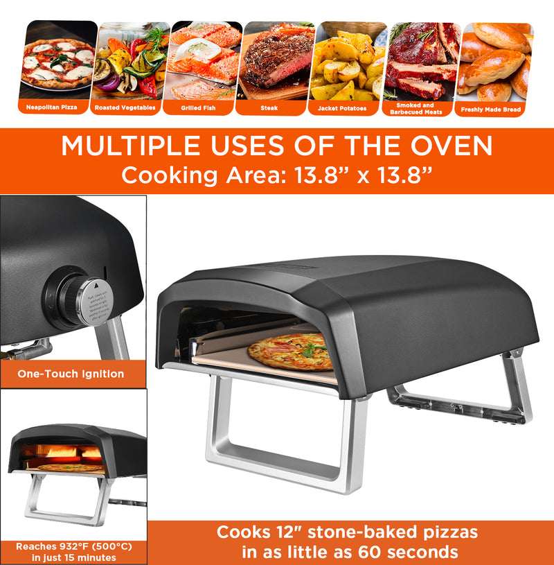 Commercial Chef Outdoor Gas Pizza Oven