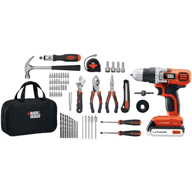 Black+Decker 20-Volt Drill/Driver & 68-Piece Project Kit