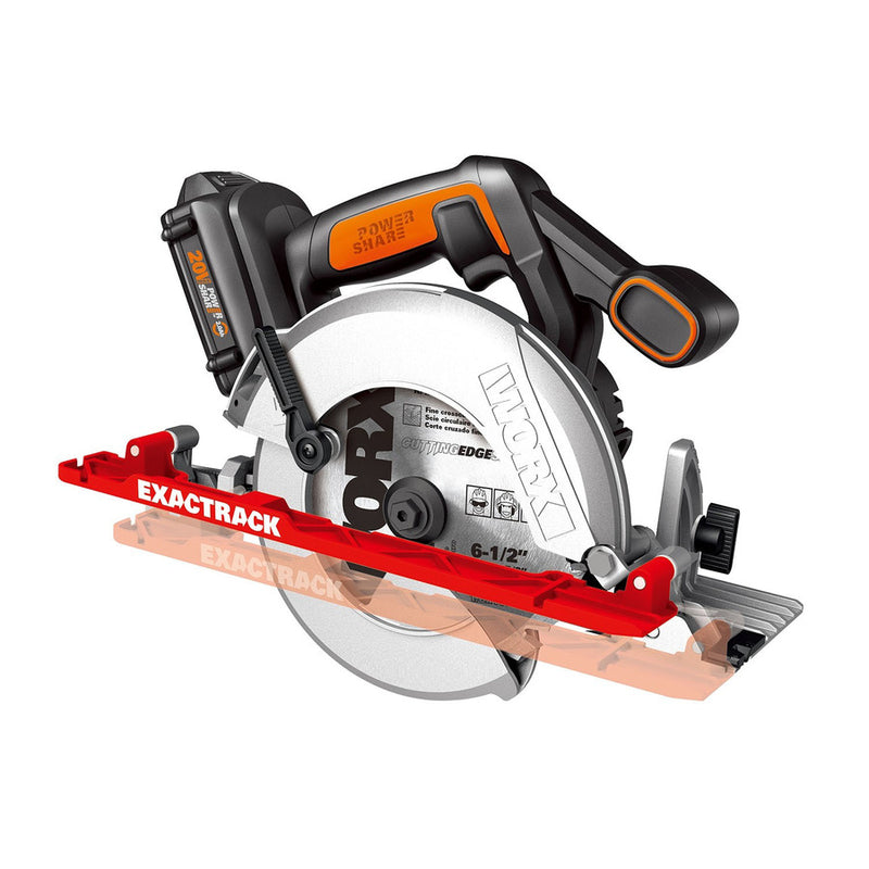 Worx 20 Volt Power Share ExacTrack 6-1/2" Circular Saw
