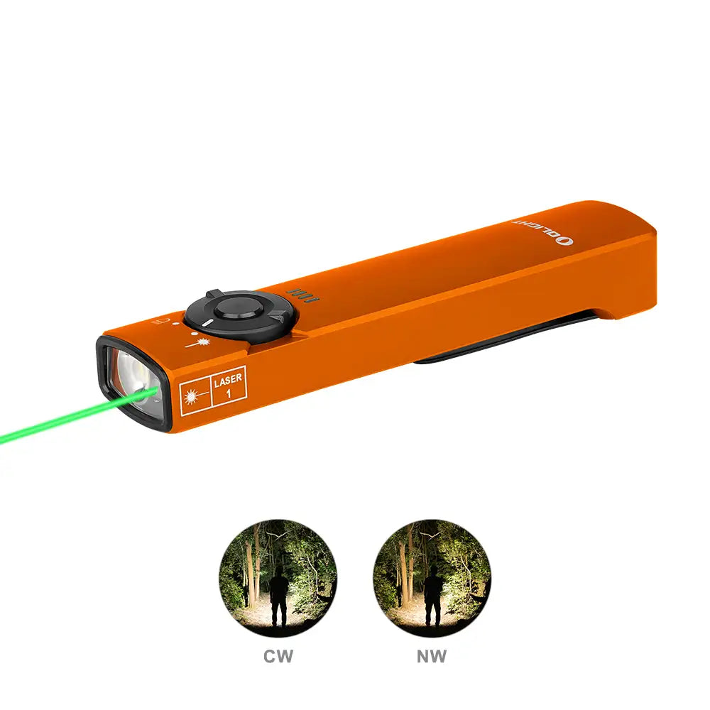 olight arkfeld flat flashlight with green laser & white light Olight Arkfeld Flat Flashlight & White Light