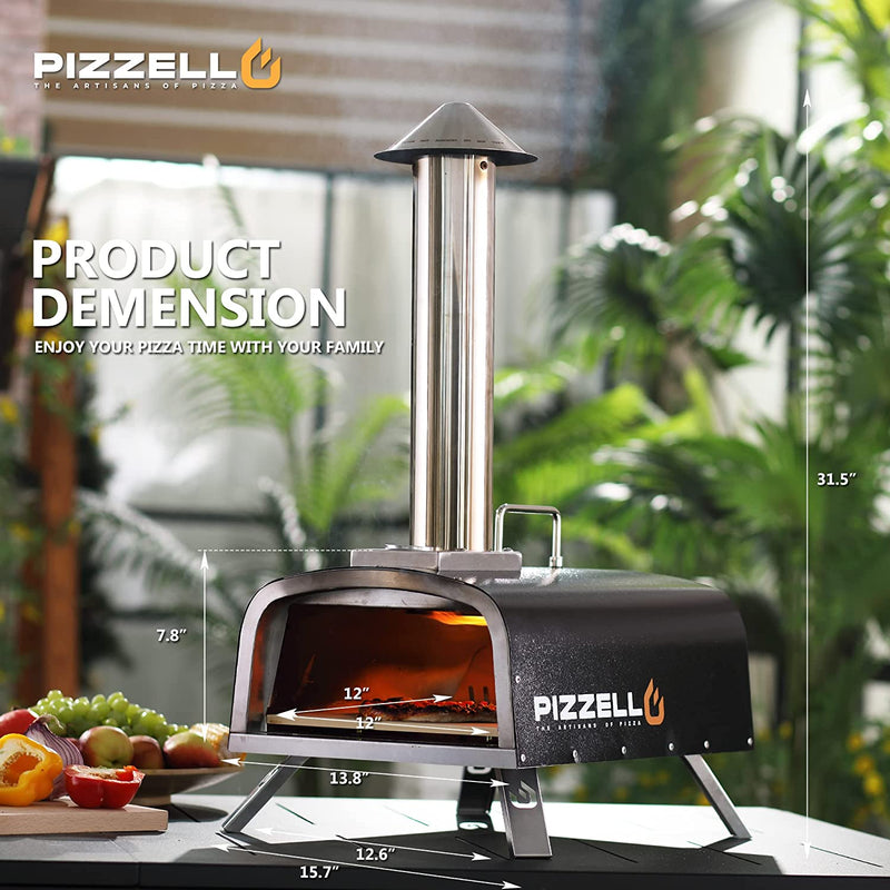 Pizzello Foldable Steel Pizza Ovens with Gas Burner X50001BKGAS