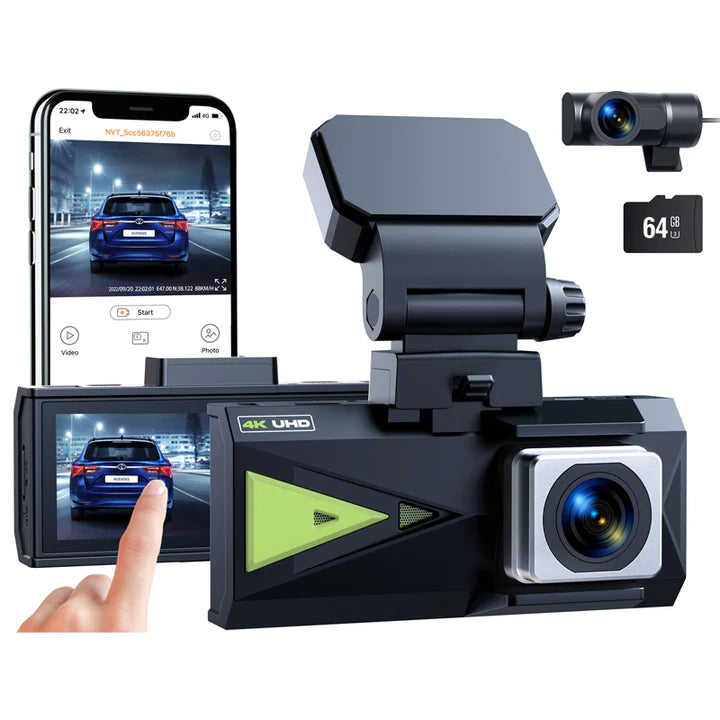 Campark DC15 Dash Camera + 64GB Memory Card