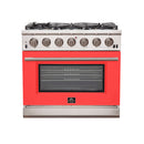 Forno FFSGS6260-36WHT/RED/BLU/BLK Capriasca - Titanium Professional 36" Freestanding Door Gas Range