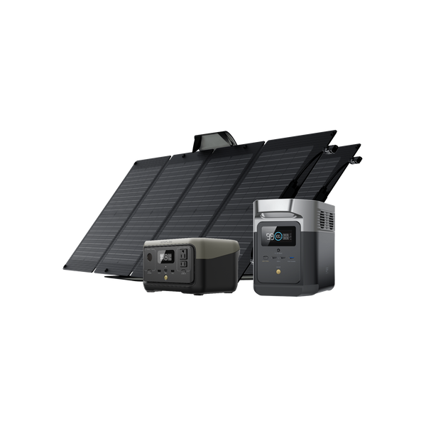 Special Bundle: EcoFlow RIVER 2 + DELTA Mini + 2 x 110W Solar Panel