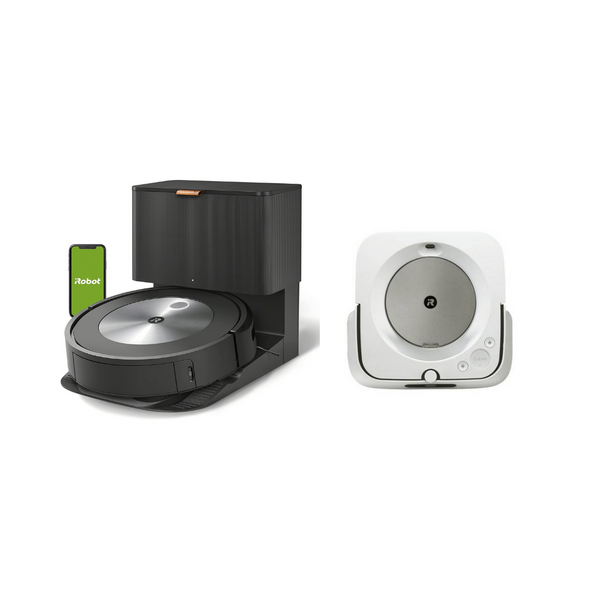iRobot Roomba j7+ Self-Emptying Robot Vacuum & Braava m6 Bundle