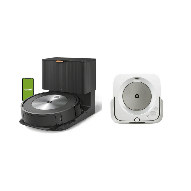 iRobot Roomba j7+ Self-Emptying Robot Vacuum & Braava m6 Bundle