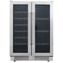 Thor Kitchen TBC2401DI 24 Inch French Door Wine and Beverage Center, 21 Wine Bottle Capacity and 95 Can