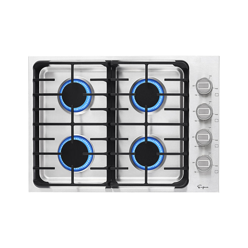 Cocina a gas de acero inoxidable empotrada de 30 pulgadas Empava 30GC33