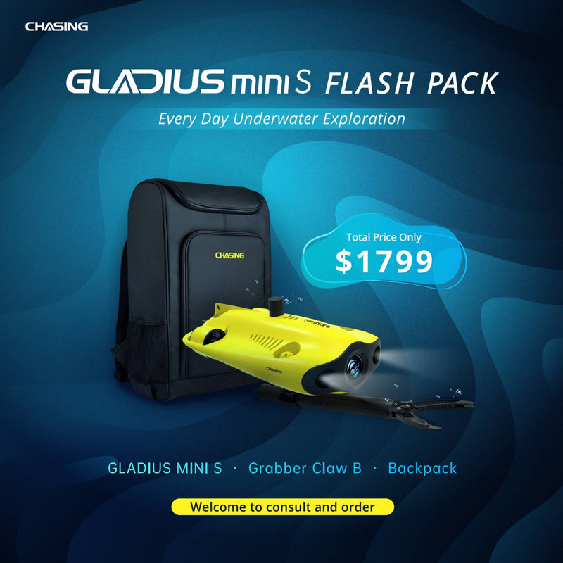 Chasing Gladius Mini S Underwater Drone Flash Pack