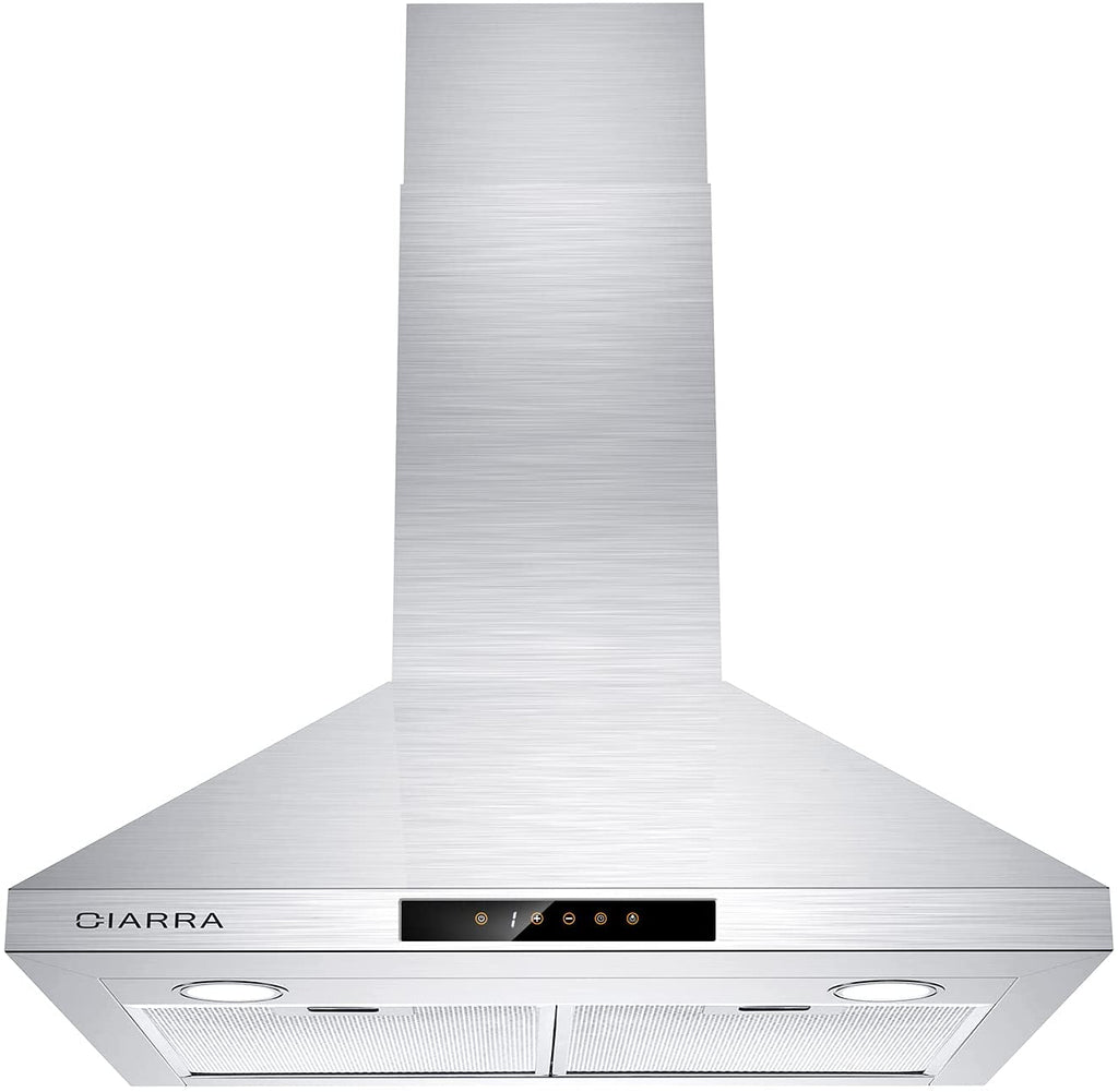 Ciarra 30 Inch Wall Mount Range Hood with 3-speed Extraction