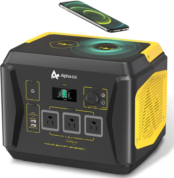 Estación de energía portátil AlphaESS BlackBee de 1000 vatios
