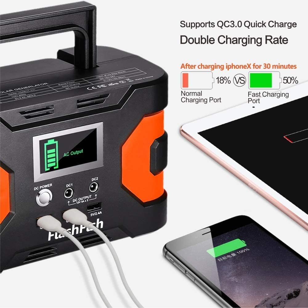 FlashFish ポータブル電源 小型 MAX200W(定格150W) Amazon.co.jp: FlashFish ポータブル電源 大容量 家庭用蓄電池