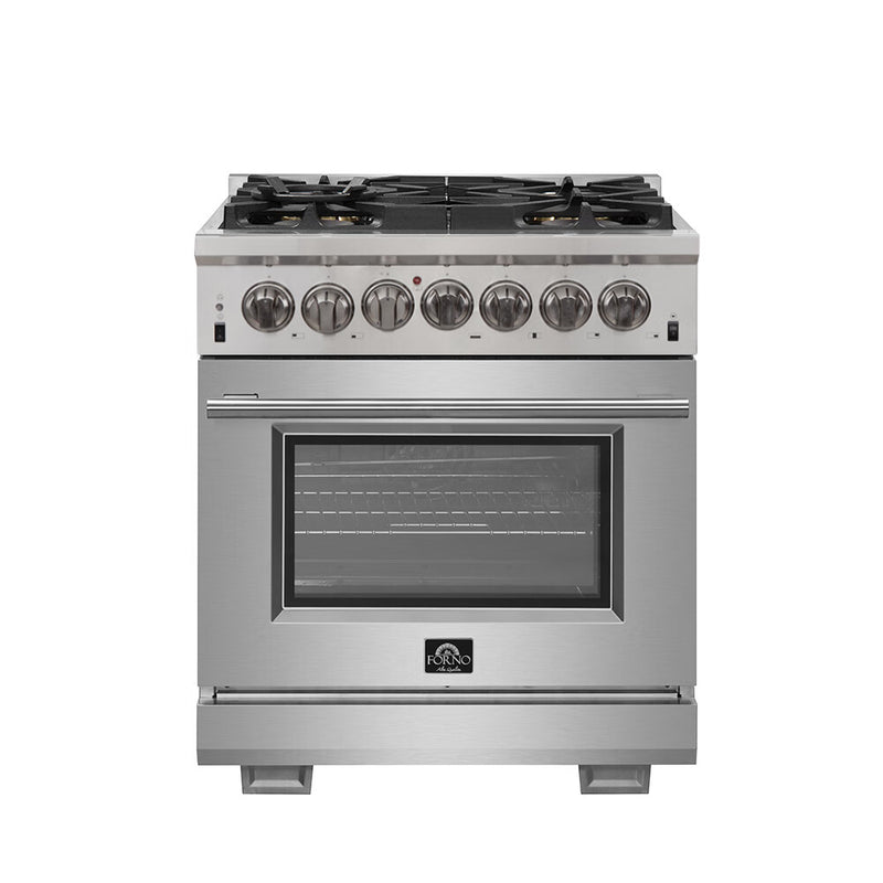 Forno FFSGS6187-30 Capriasca - Titanium Professional 30" Freestanding Dual Fuel 240V Electic Oven Range