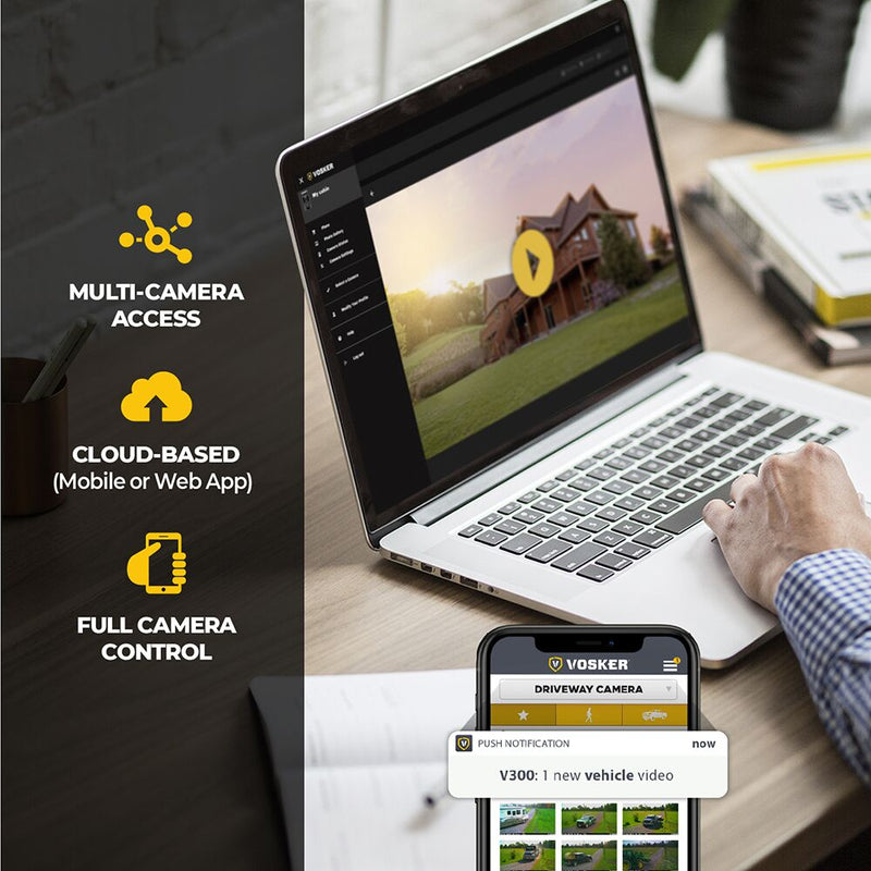 Vosker V300-US–Live View Solar Powered 4G-LTE Cellular Outdoor Security Camera
