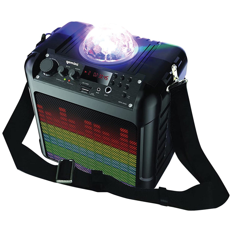 Gemini 150W Karaoke Party Speaker w/ Led Party Lights Disco Ball