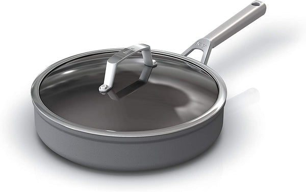 Ninja Foodi C30130 NeverStick Premium Hard-Anodized 3-Quart Sauté Pan with Glass Lid