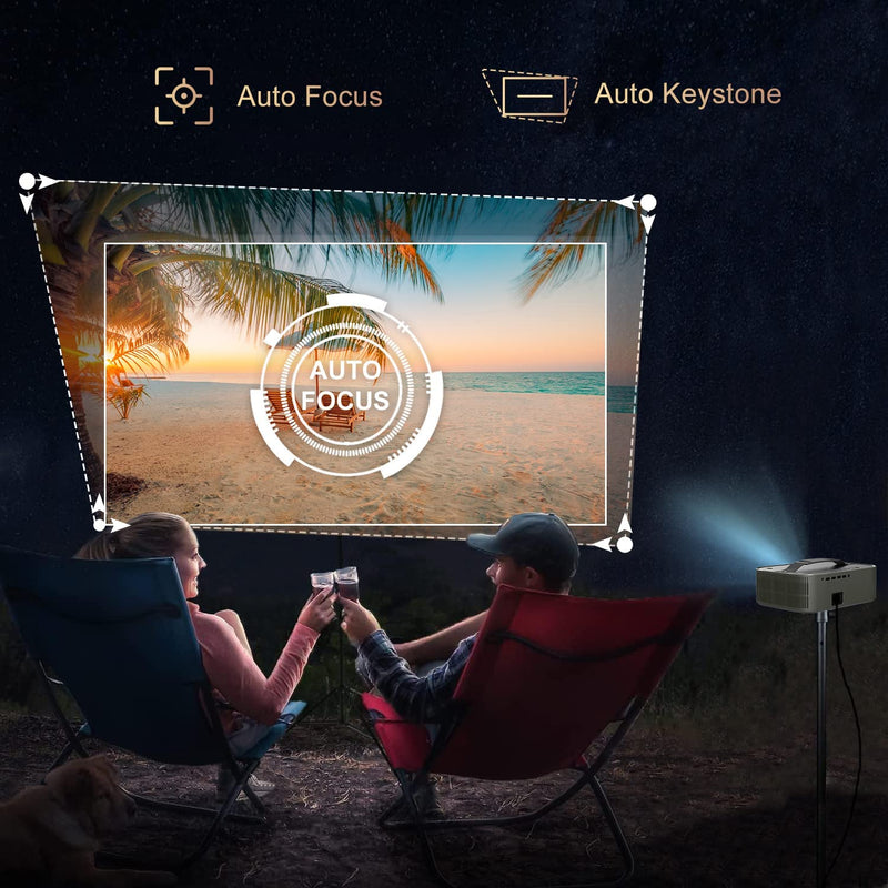 Limited-time deal: [Auto Focus/Keystone] 4K Projector with WiFi 6 and