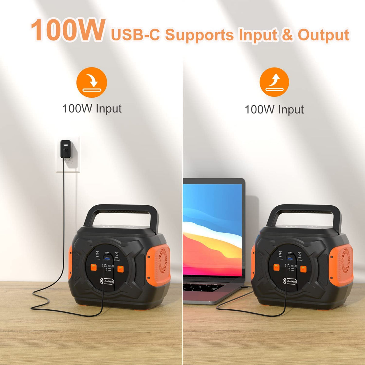 Flashfish A301 320W 292Wh 80000mAh Portable Power Station Backup Solar Generator for Outdoor Travel Camping Home