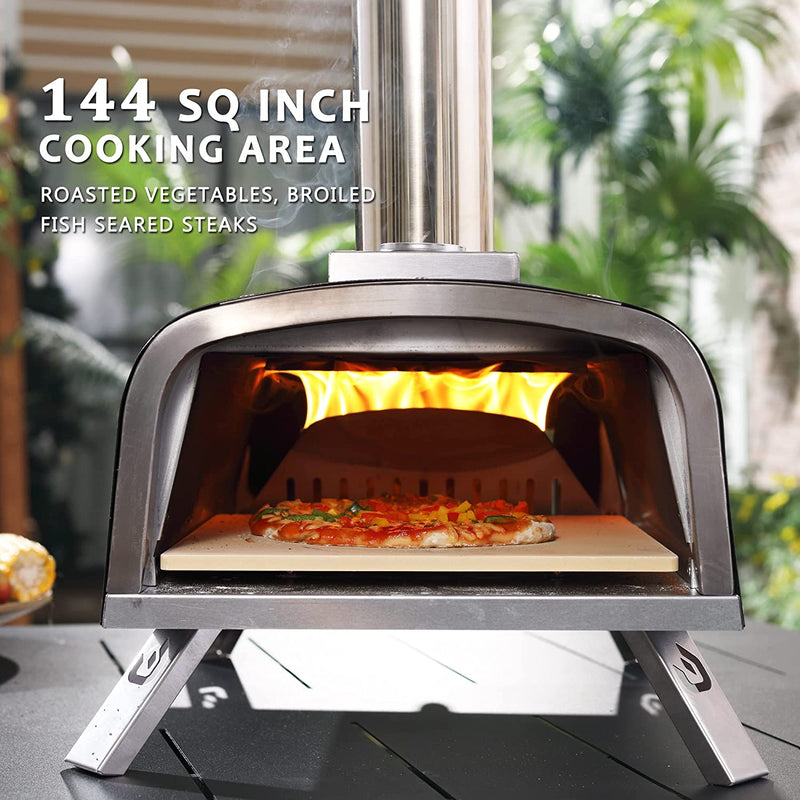 Pizzello Foldable Steel Pizza Ovens with Gas Burner X50001BKGAS