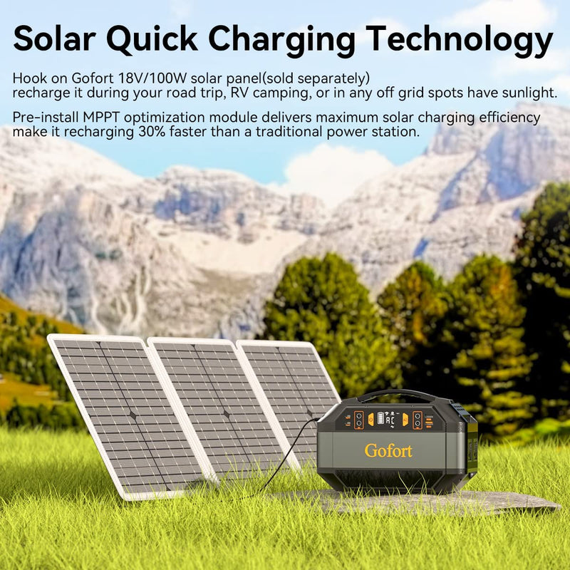 power station camping Gofort Portable Power Station 330W (Peak 600W) Outdoor Camping RV Travel Home Emergency Power Supply
