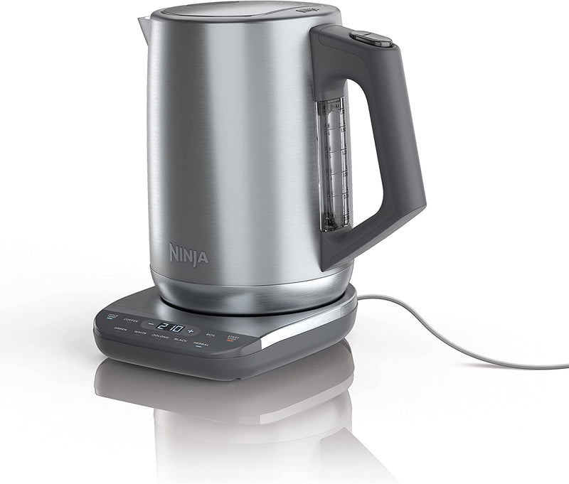  Ninja KT200 Precision Temperature Electric Kettle, 1500 watts,  BPA Free, Stainless, 7-Cup Capacity, Hold Temp Setting, Silver: Home &  Kitchen