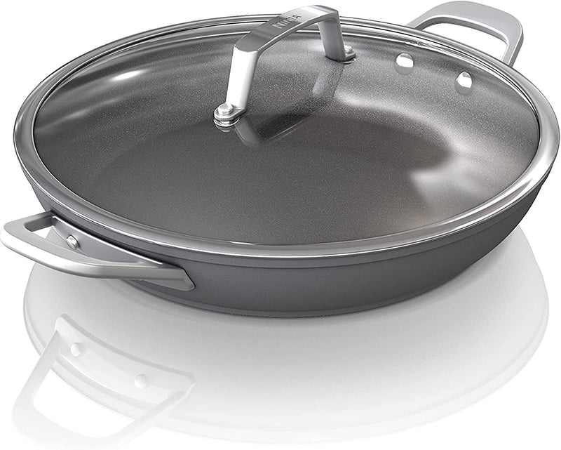 Ninja Foodi NeverStick Stainless 3-Quart Saute Pan with Glass Lid