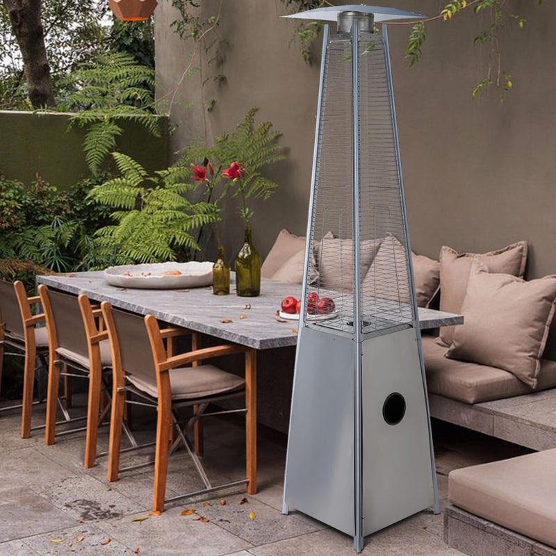 Pizzello PH08-SSB Outdoor Pyramid Flame Heater