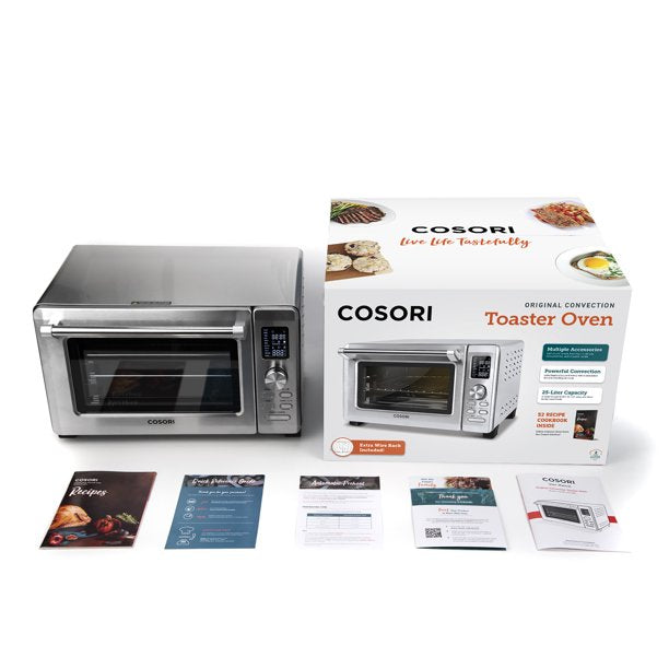Cosori Original 25L Stainless Steel Convection Toaster Oven with Extra Wire Rack
