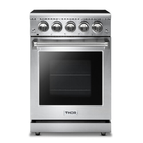 Thor Kitchen HRE2401 24 Inch Professional Electric Range with 4 Elements and True Convection