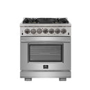 Forno FFSGS6187-30 WHT/BLK/RED/BLU Capriasca - Titanium Professional 30" Freestanding Dual Fuel 240V Electic Door Oven Range