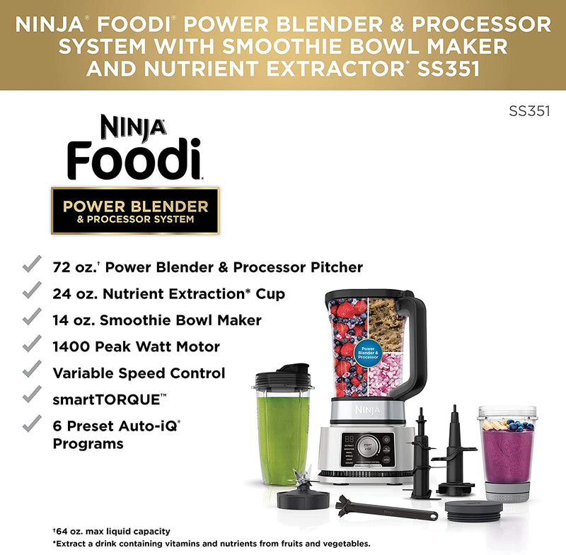 Ninja Foodi Power Nutri Duo Smoothie Bowl Maker and Personal Blender