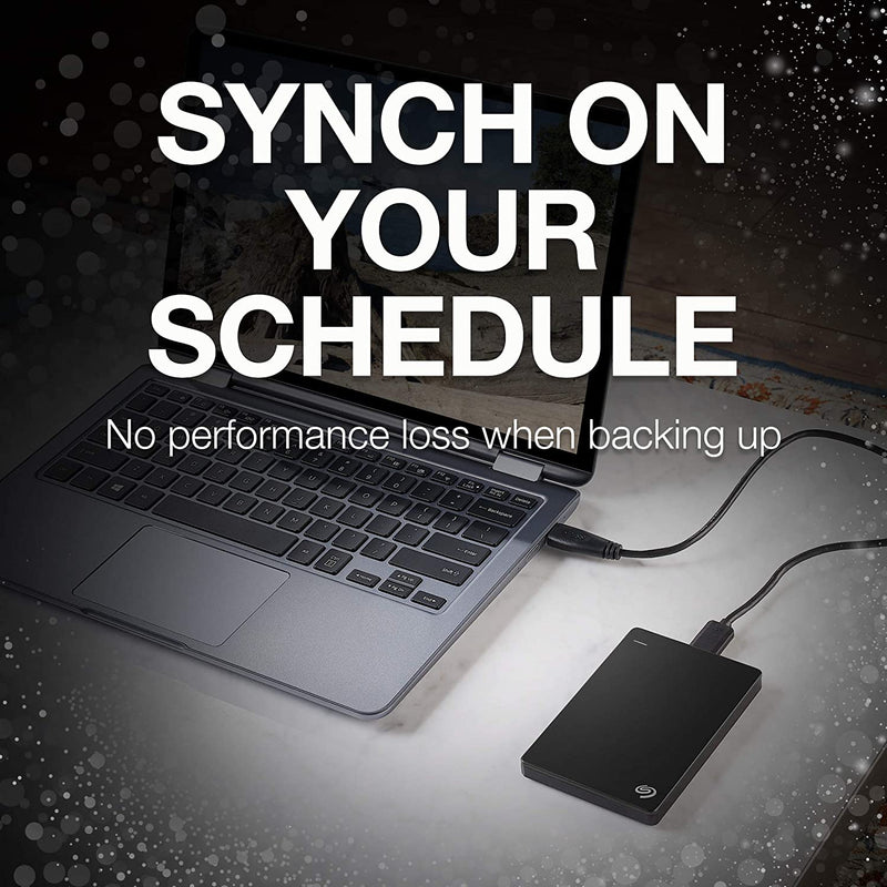 Seagate Backup Plus Slim Portable Hard Drive - Black 2TB BP