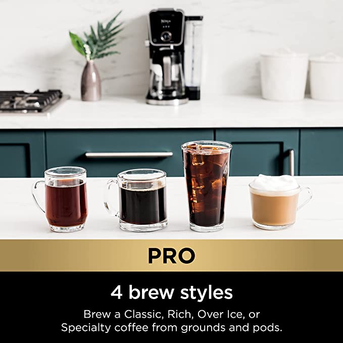 Ninja CFP301 Dual Brew Pro Specialty Coffee System, Single-Serve, Compatible with K-Cups & 12-Cup Drip Coffee Maker