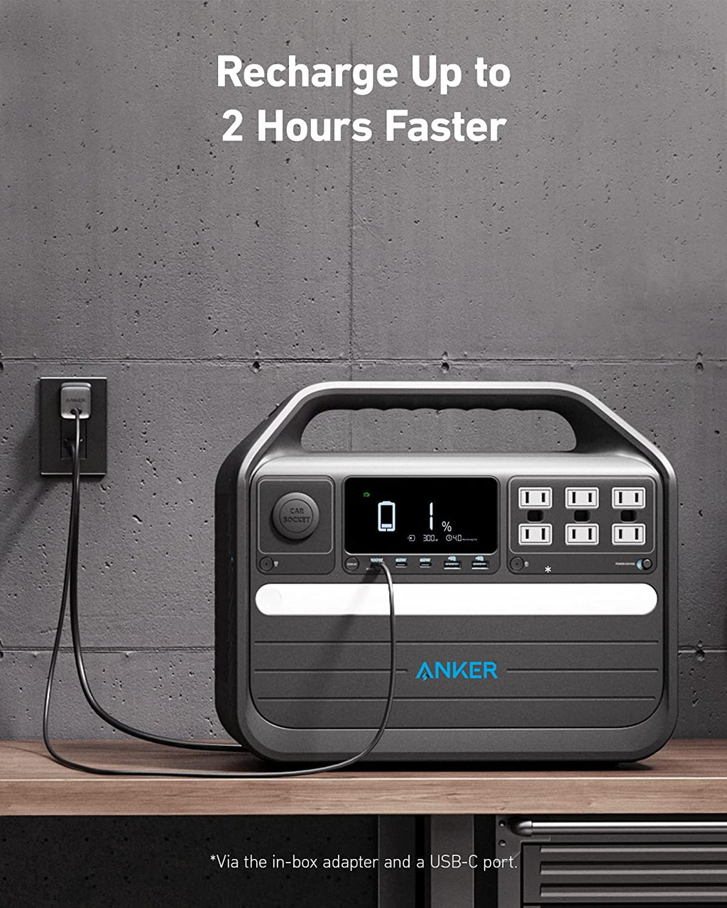 Anker 522 Powerhouse 300-Watt Push Button Start Battery Generator